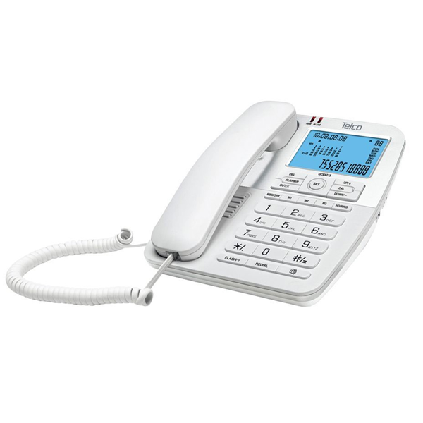  Ενσύρματο τηλέφωνο με αναγνώριση κλήσης Λευκό GCE 6215