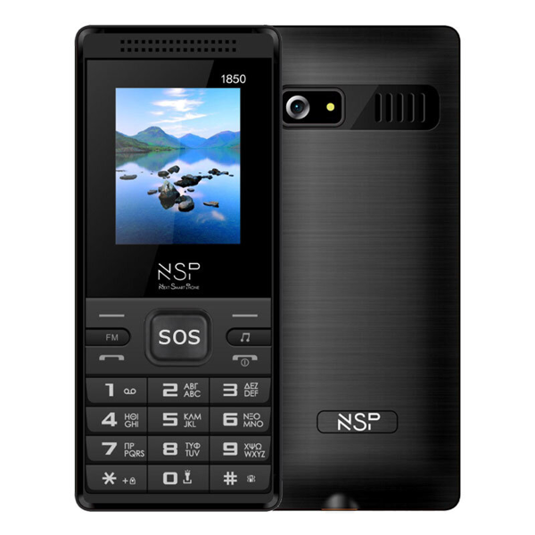 NSP 1850DS BLACK  Κινητό τηλέφωνο Dual SIM με Bluetooth οθόνη 1.8, κουμπί SOS, 30 ημέρες αυτονομία και ΔΩΡΟ hands-free